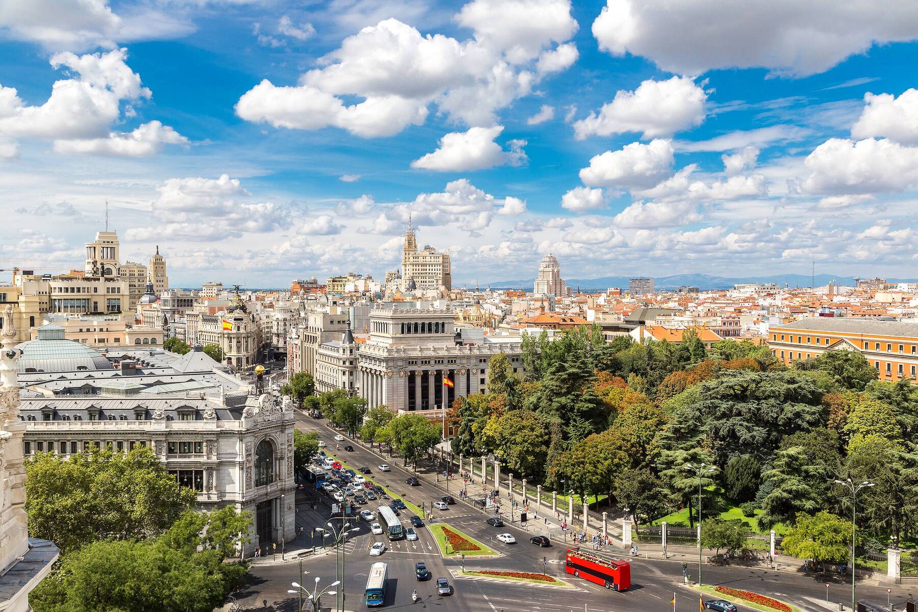 The squares of Madrid, Spain