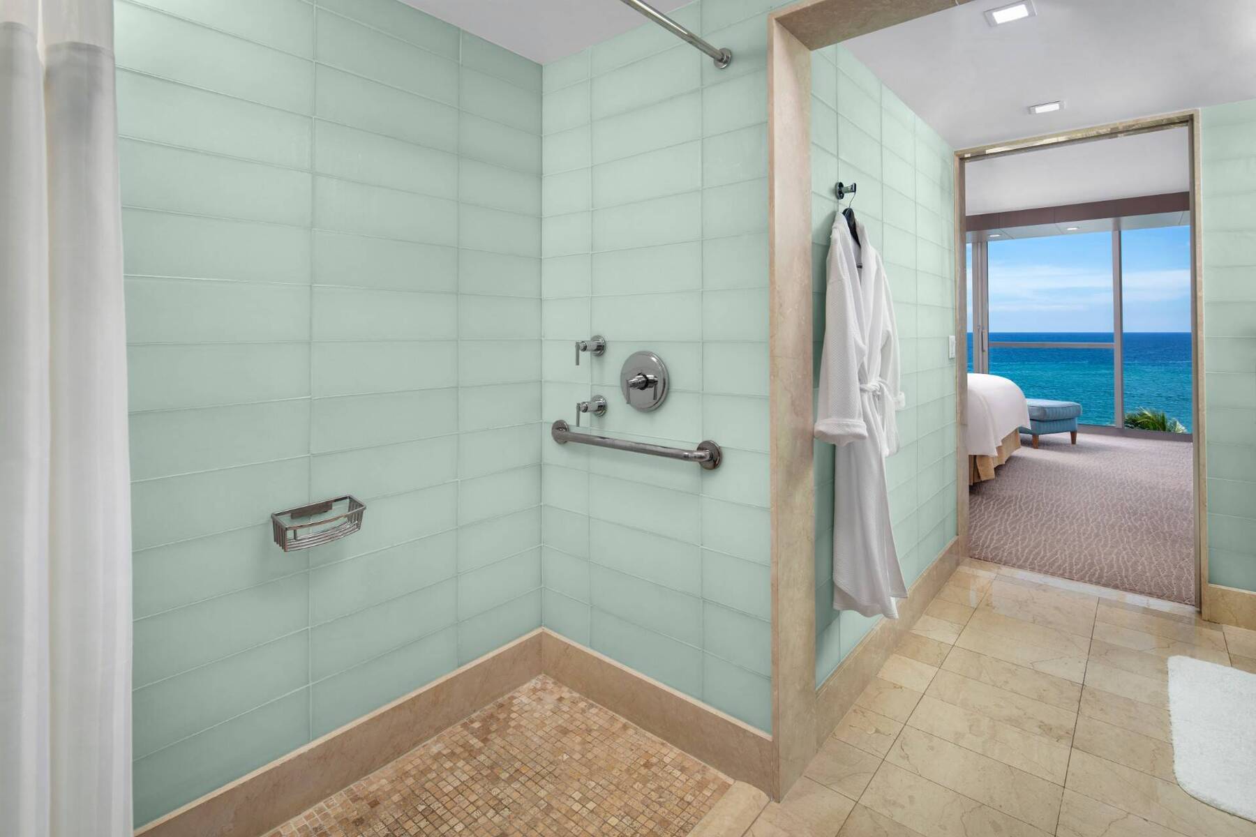 Accessible King Guestroom with Roll-in Shower