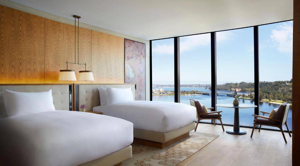 Deluxe City Skyline View Two Double Bed Room
