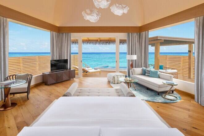Overwater Pool Villa Sunrise view