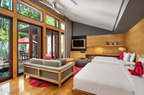 Superior One Bedroom Villa, Two Queen, Garden View Private Pool