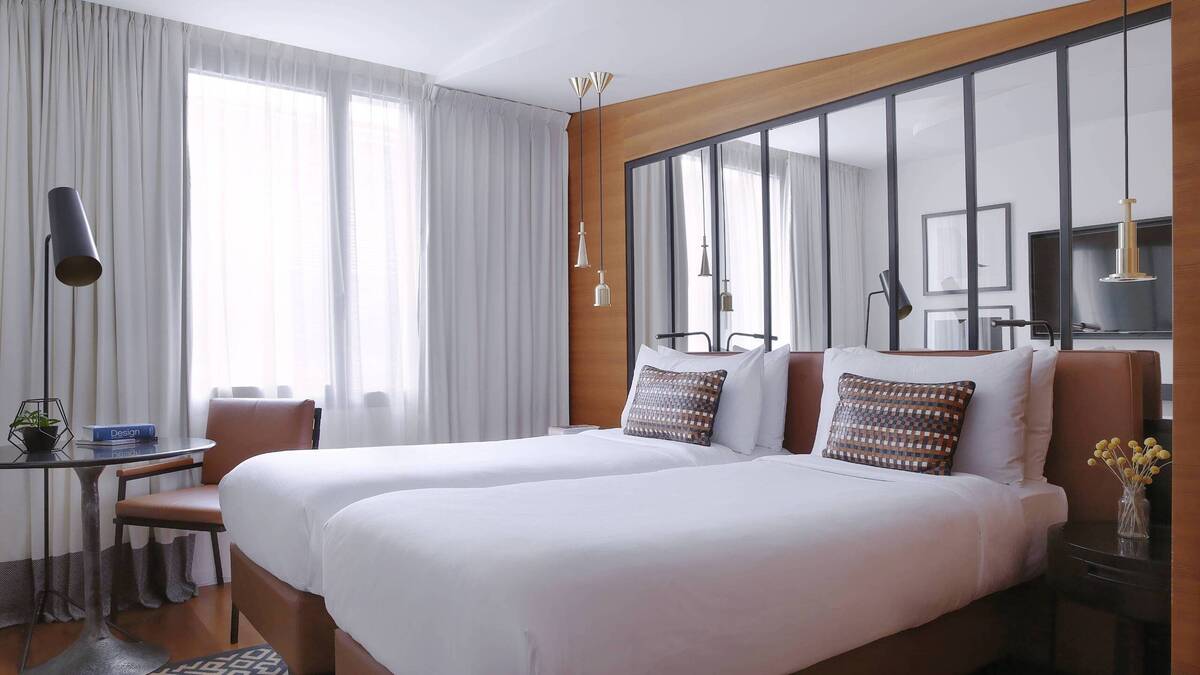 Paris Style Guest Room, Two Twins