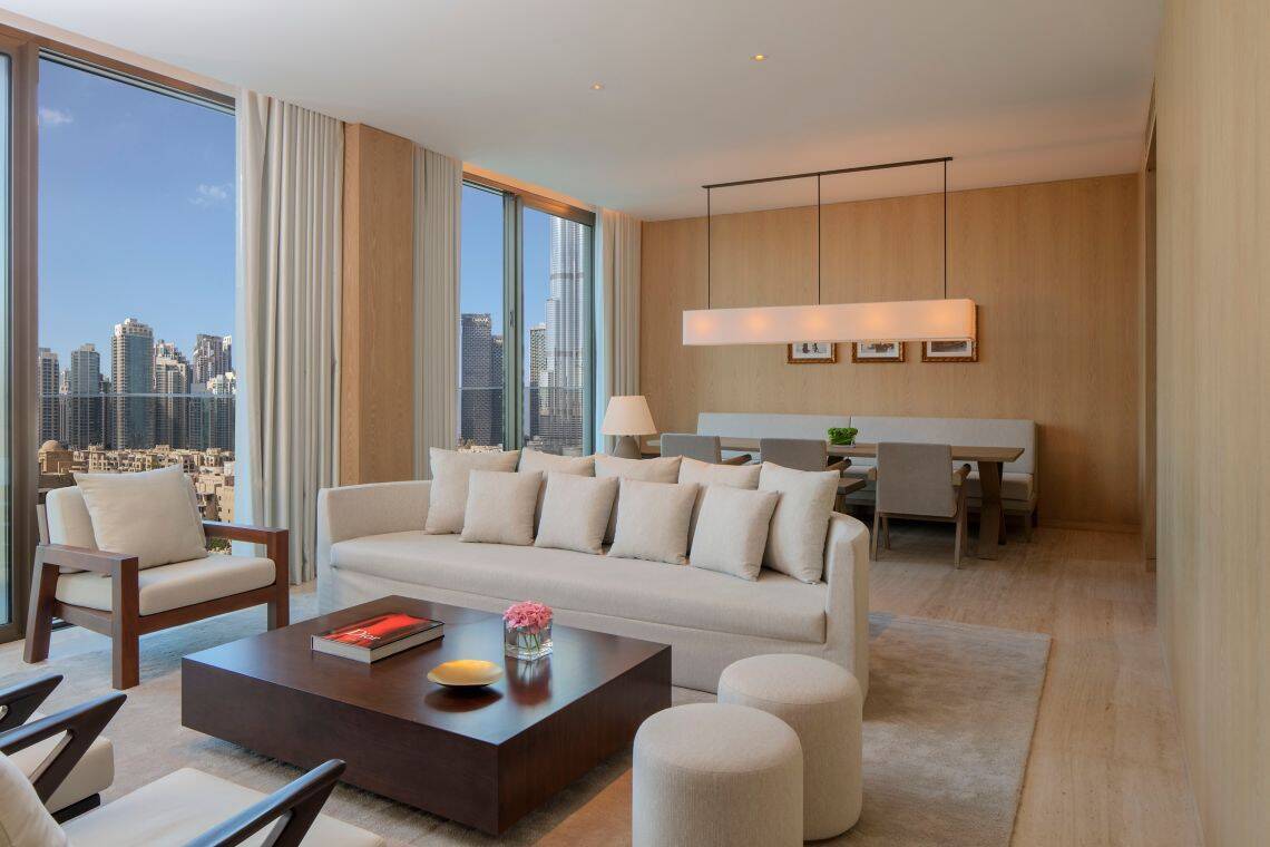 Premier One Bedroom Suite, Burj Khalifa View, Balcony