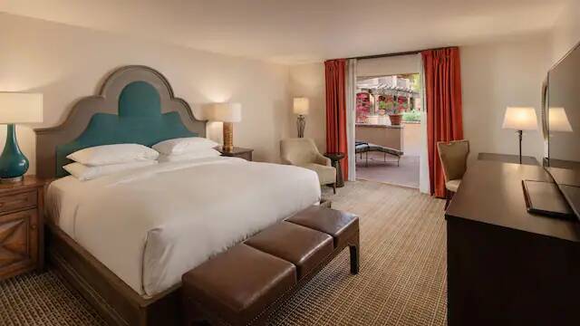 King Bed With Camelback View And Terrace ADA Shower