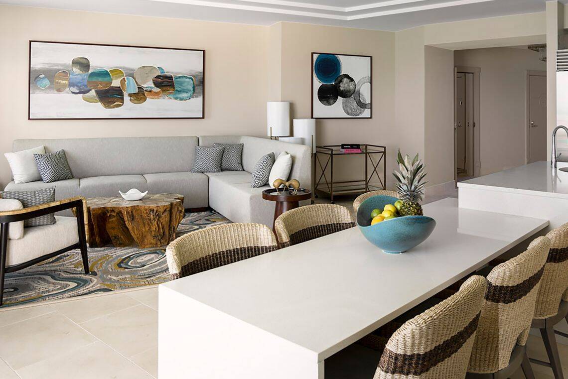 TWO BEDROOM RESIDENCE, BALCONY, OCEAN FRONT, JOBSON'S COVE (ONE KING, TWO QUEENS)