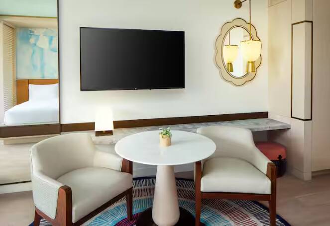 CONRAD TWO BEDROOM SUITE  ONE KING TWO QUEEN BEDS LGN VIEW