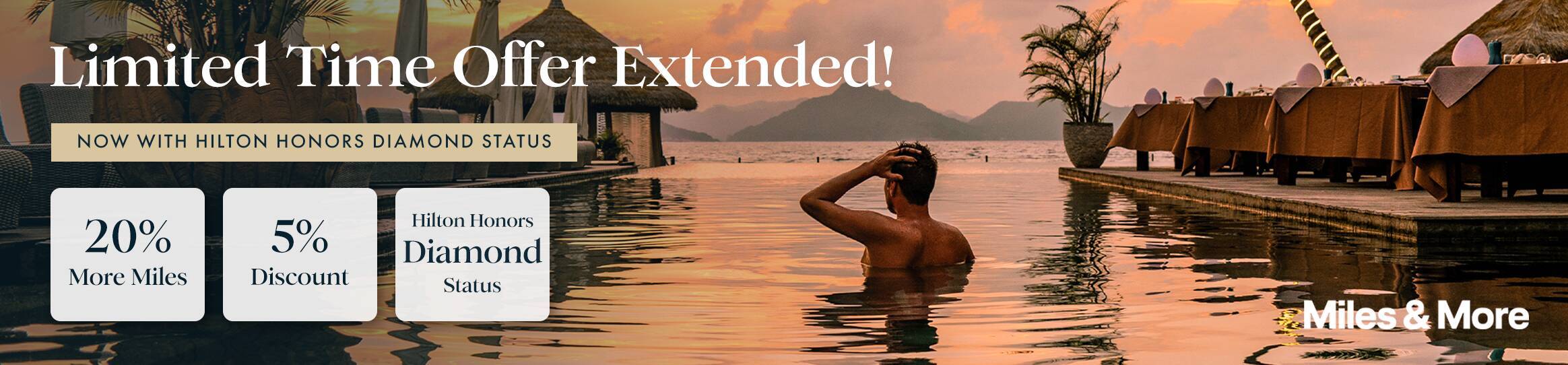 300,000 Miles & More Award Miles  + Elite Travel Benefits