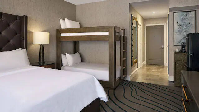 King Bed with Bunk Beds