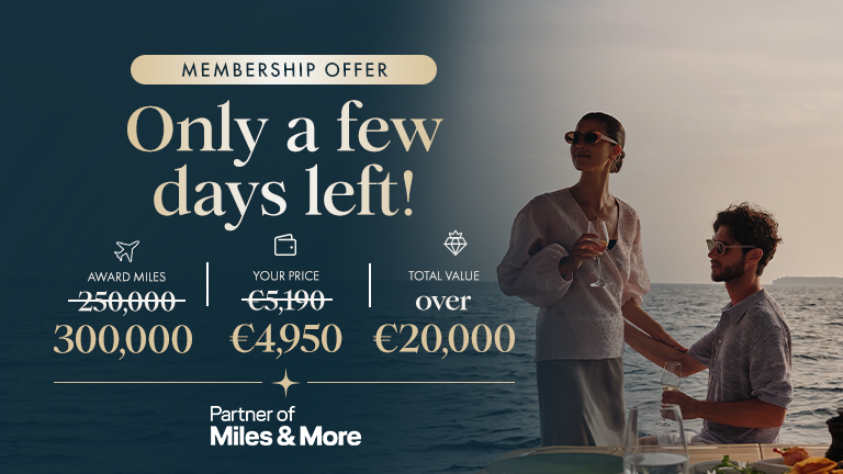 300,000 Miles & More Award Miles  + Elite Travel Benefits