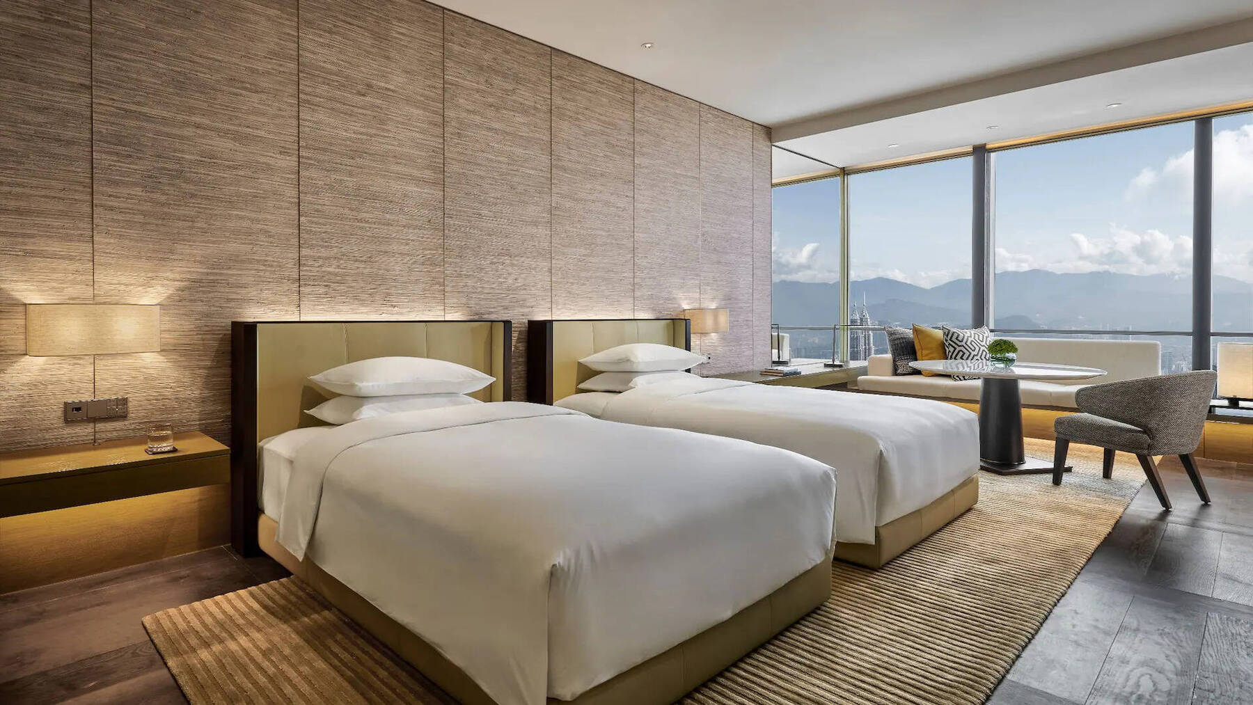 TWO TWIN BEDS, TOWER VIEW